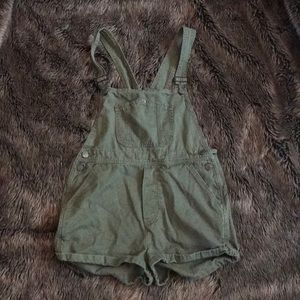 Brandy Melville Army Green Overalls